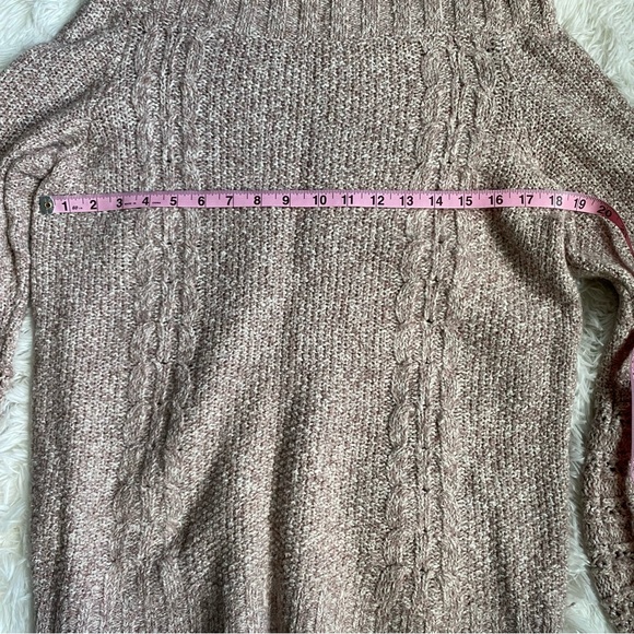 Sleeping on Snow funnel neck sweater with poet sleeves.  Size L.  Anthropologie. - Picture 4 of 6